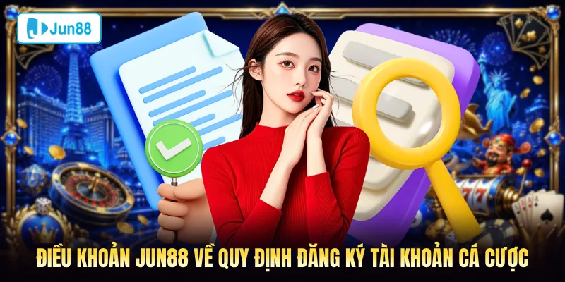 Điều khoản Jun88 về quy định đăng ký tài khoản cá cược 